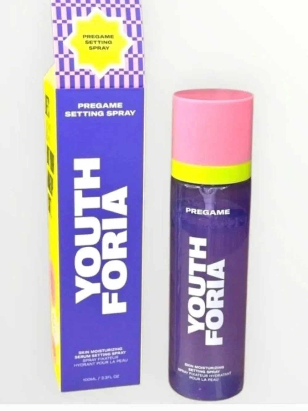 Youth Foria Pregame Setting Spray Skin Moisturizing Serum Spray 100mL NIB